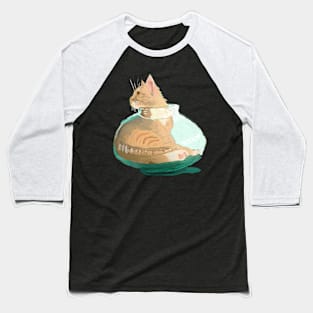 Cat in a Bowl Baseball T-Shirt